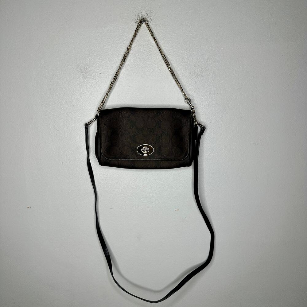 Coach Mini Ruby in Signature Coated Canvas Purse Style F34615